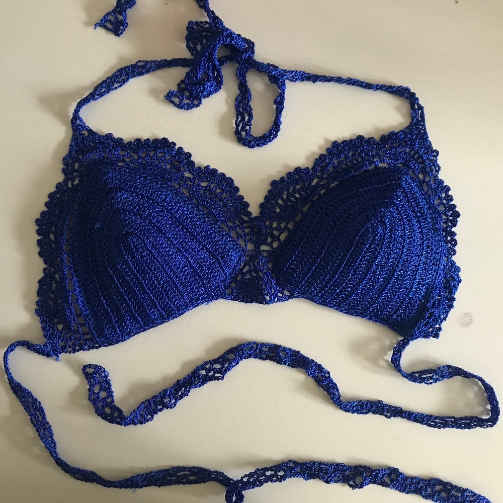 Crochet Blue Top